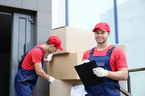 Removal team preparing a flat move in Hampstead