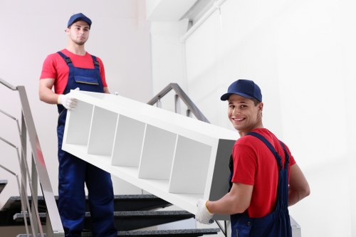 Careful handling of business equipment during a Hampstead move