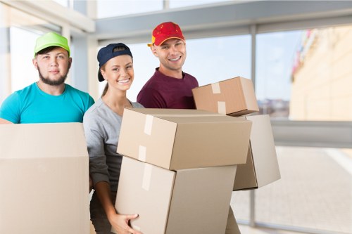 Moving van prepared for a Hampstead home relocation