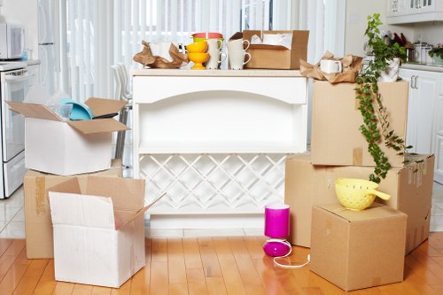 Careful boxing and labelling of household items in Hampstead