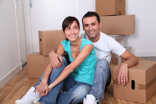 Removal truck loading for a Hampstead residential or office move