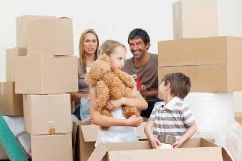 Student moving checklist and boxes in a Hampstead home ready for collection